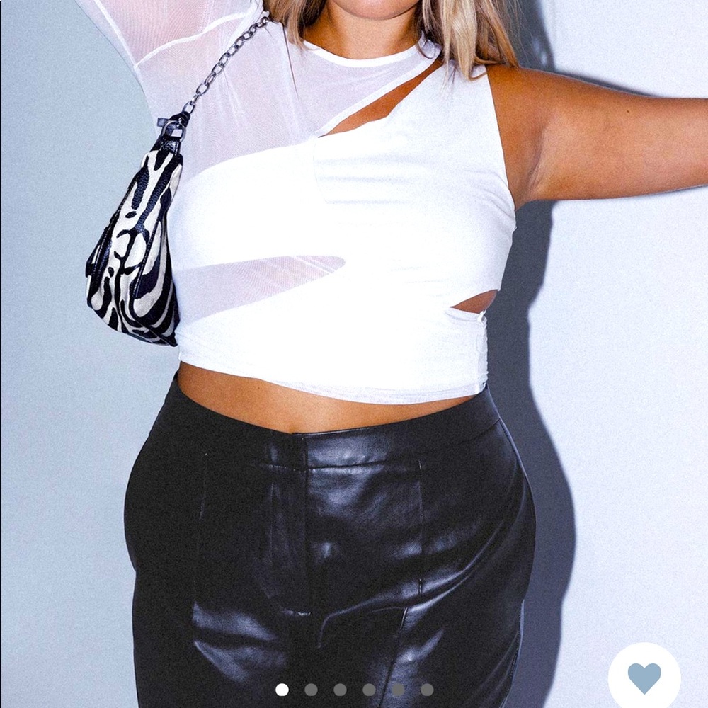 Princess Polly White Overlapping Shirt